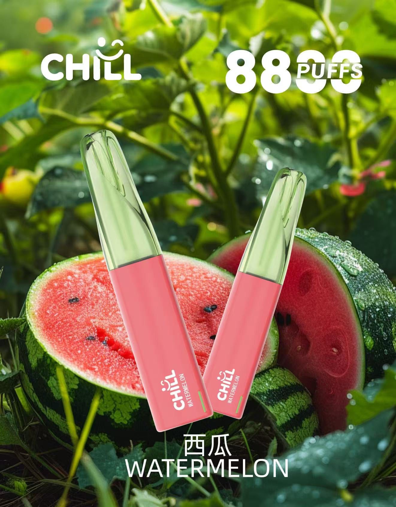 CHILL😉拋棄式8800口｜8ml大容量×長效口感×可充電｜全新上市🔥